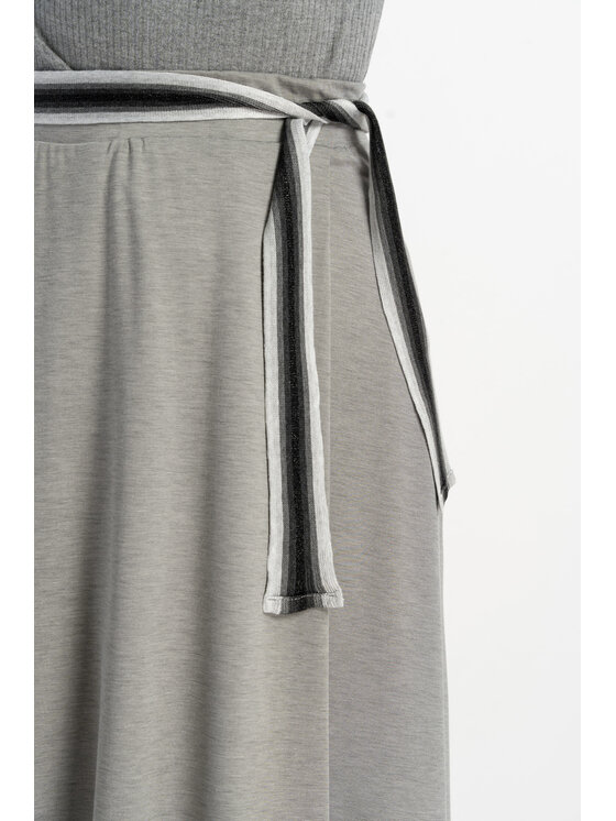 CLICK CLICK Midi sukňa 50-712 Sivá Comfort Fit