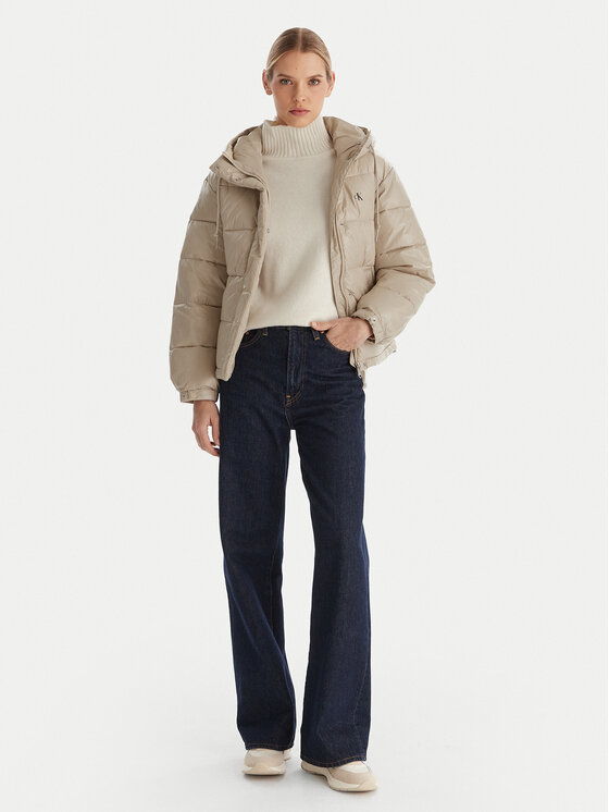 Calvin Klein Jeans Calvin Klein Jeans Zimní bunda LV047D505G Béžová Relaxed Fit