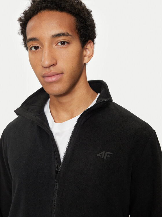 4F 4F Felpa di pile 4FWMM00TFLEM289 Nero Regular Fit