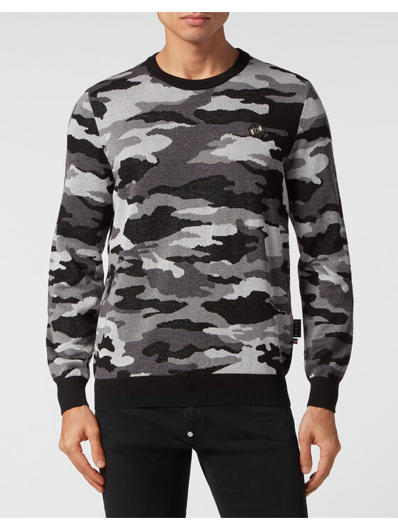 PHILIPP PLEIN PHILIPP PLEIN Longsleeve 14859 Czarny Regular Fit