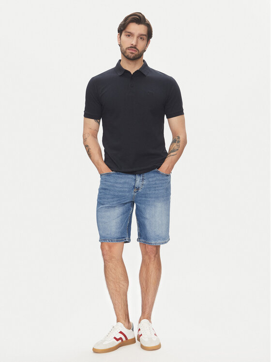 Lindbergh Lindbergh Pantaloni scurți de blugi 30-550000VBL Albastru Loose Fit