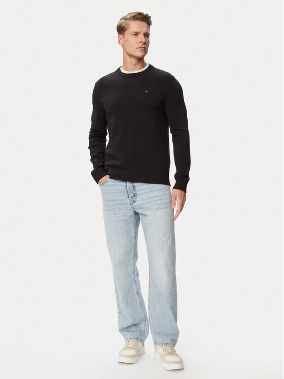 Tommy Jeans Tommy Jeans Džemper Essential DM0DM22853 Crna Slim Fit