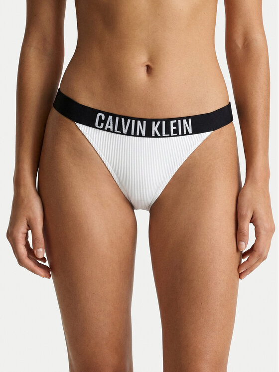 Calvin Klein Swimwear Bikini partea de jos LV00Q61213 Alb