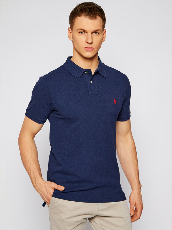 navy slim fit ralph lauren polo