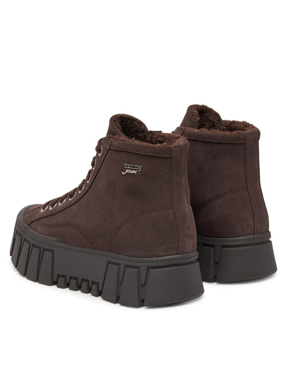 Tommy Jeans Tommy Jeans Gležnjarji Tjw Platform Sneaker Mc Wl EN0EN03134 Temno rjava