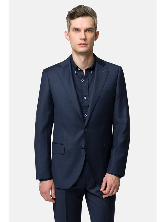 Lancerto Lancerto Garnitur Acapulco GA073123000012 Granatowy Slim Fit