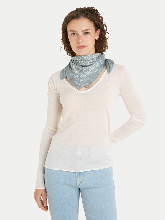 Calvin Klein Calvin Klein Naglavna ruta Silk K60K611413 Svetlo modra