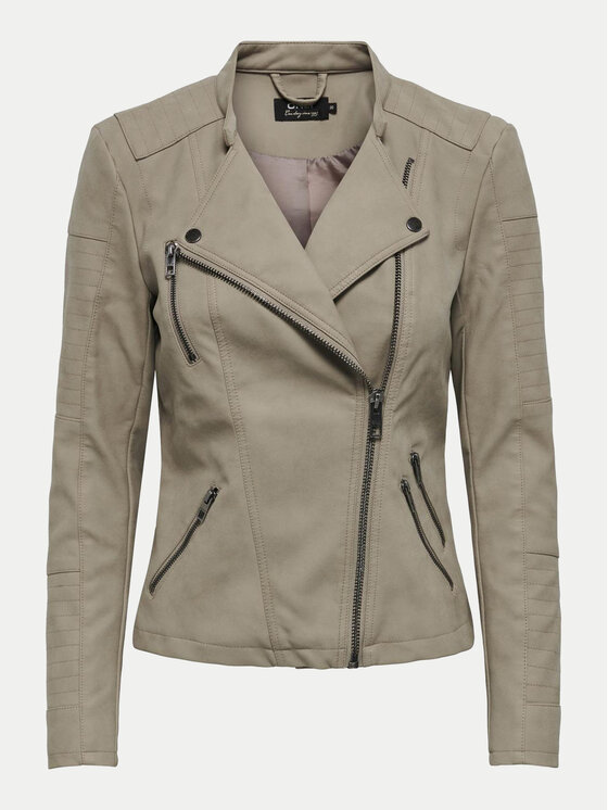 ONLY ONLY Куртка зі штучної шкіри Ava 15102997 Бежевий Regular Fit