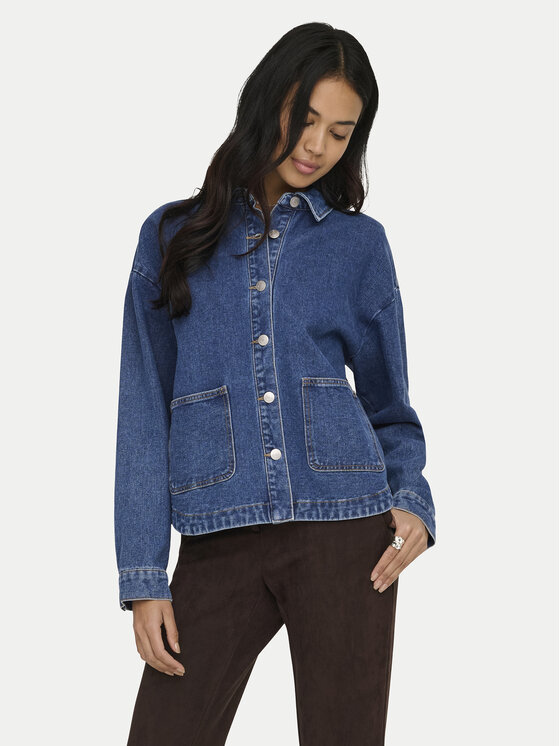 ONLY ONLY Jeans jakna Lara 15372651 Mornarsko modra Regular Fit
