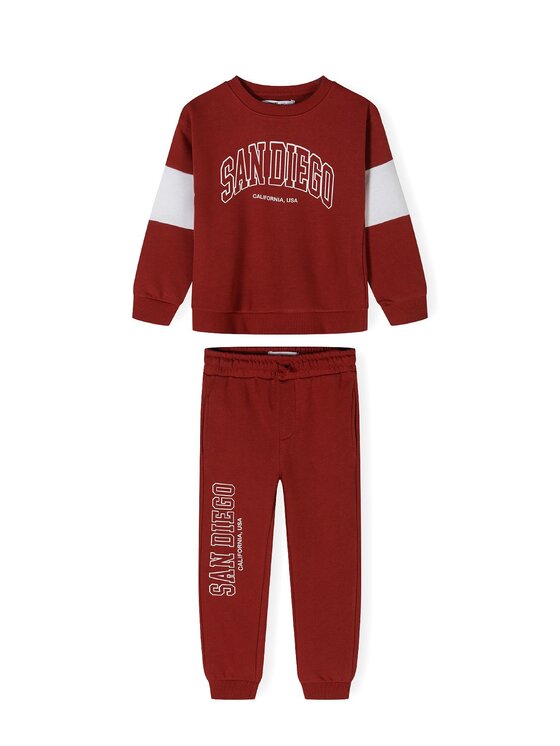 minoti minoti Bluza 23fleece131 Bordowy Regular Fit