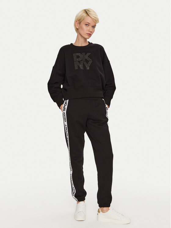 DKNY Sport DKNY Sport Majica dugih rukava DP4T9968 Crna Loose Fit