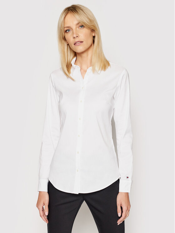 Tommy Hilfiger Tommy Hilfiger Srajca Heritage Regular Fit Shirt 1M87647510 Bela Slim Fit