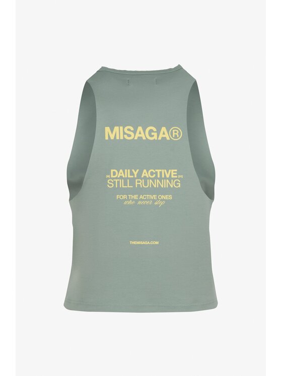 Misaga Misaga Top MOTION TEE Zielony Regular Fit