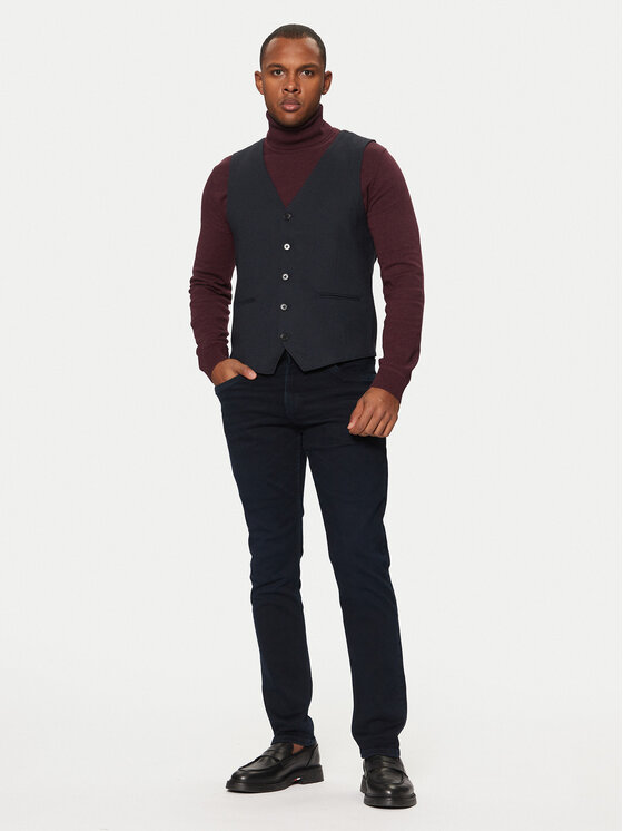 Tom Tailor Tom Tailor Жилетка за костюм 1044114 Тъмносин Slim Fit