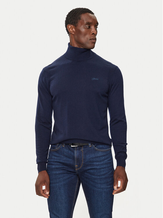 Guess Guess Rollkragenpullover M4BR05 Z3H82 Dunkelblau Regular Fit