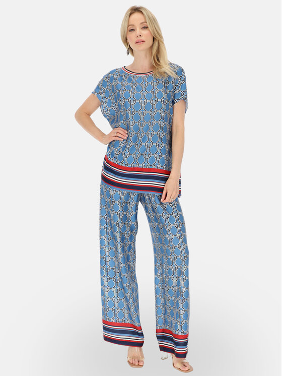 Potis & Verso Potis & Verso Bluzka Bagi Niebieski Regular Fit