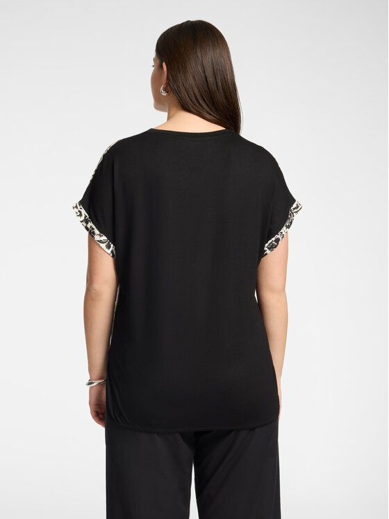 Elena Mirò Elena Mirò T-Shirt G006Z000635N033 Czarny Regular Fit