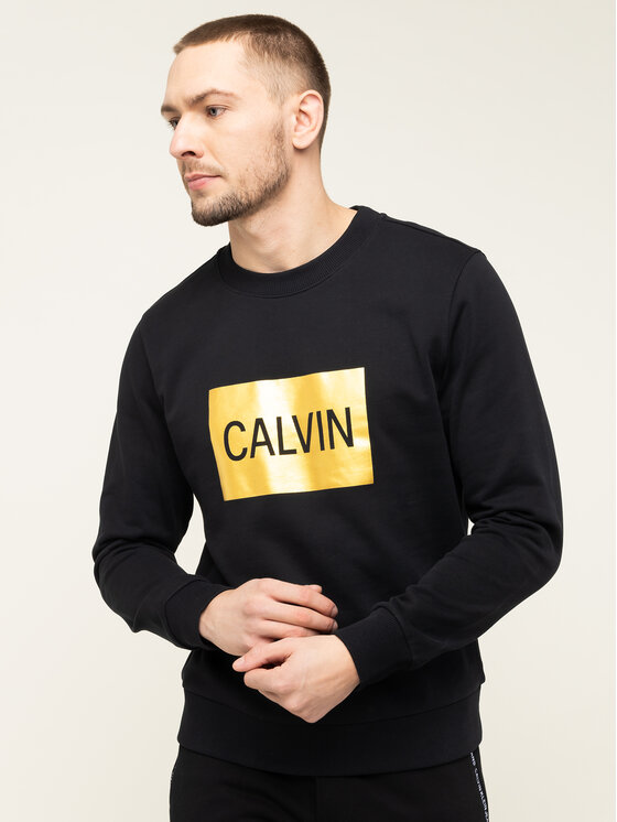 Calvin Klein Jeans Calvin Klein Jeans Bluză Metallic Logo J30J313214 Negru Regular Fit