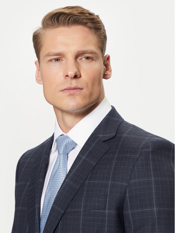 BOSS BOSS Garnitur H-Huge 50518097 Granatowy Slim Fit