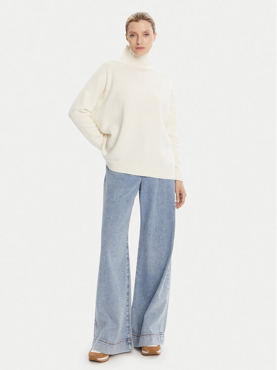 Weekend Max Mara Weekend Max Mara Rollkragenpullover Borgia 2525366112 Écru Relaxed Fit