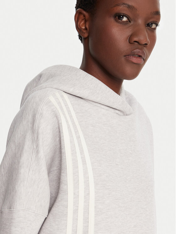 adidas adidas Pulóver Off Placed 3-Stripes JW3596 Szürke Regular Fit