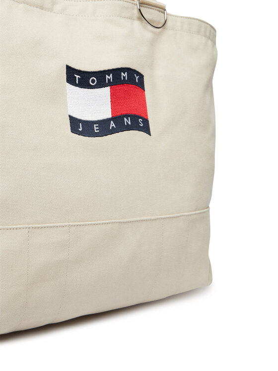 Tommy Jeans Tommy Jeans Ročna torba Tjw Wave Flag Med Tote AW0AW18466 Bež