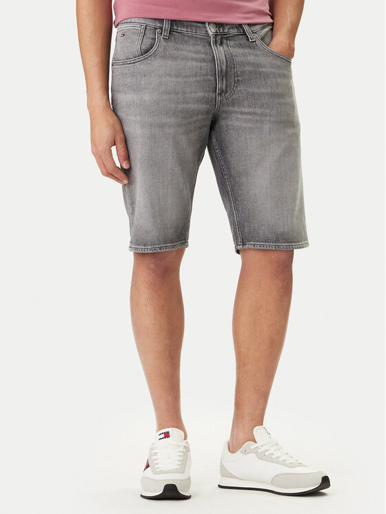Tommy Jeans Szorty jeansowe Ronnie DM0DM22975 Szary Regular Fit