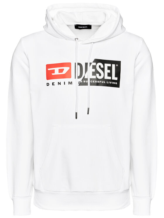 Diesel Diesel Μπλούζα S-Girk-Hood-Cuty A00339 0IAJH Λευκό Regular Fit