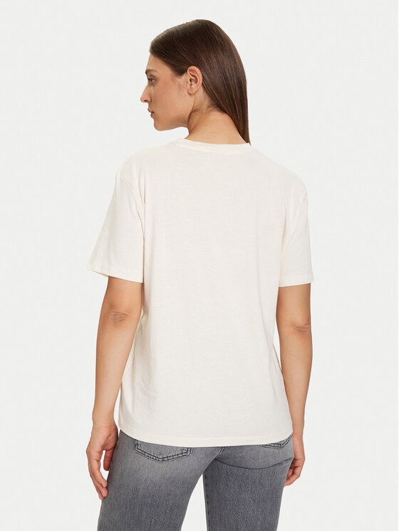 Guess Guess Tričko V5BI09 I3Z14 Écru Relaxed Fit