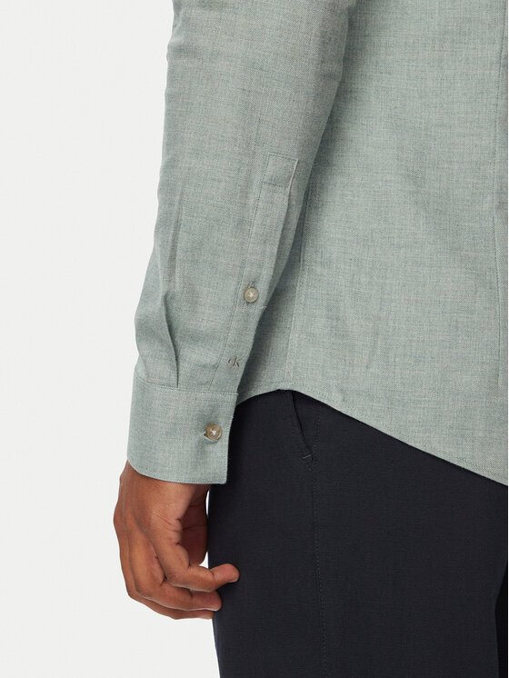 Calvin Klein Calvin Klein Marškiniai LV019EU148 Šviesiai žalia Slim Fit