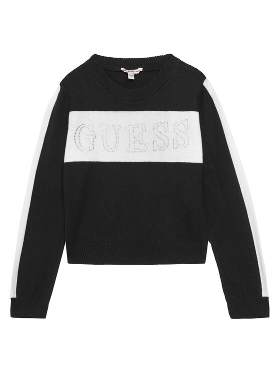 Dziewczęcy Sweter Guess, Rozmiar 8Y, Czarny, J5YR00 Z3GW0