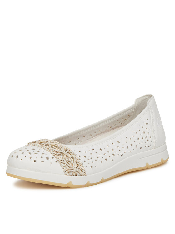 Rieker Rieker Ballerinas L3062-80 Weiß
