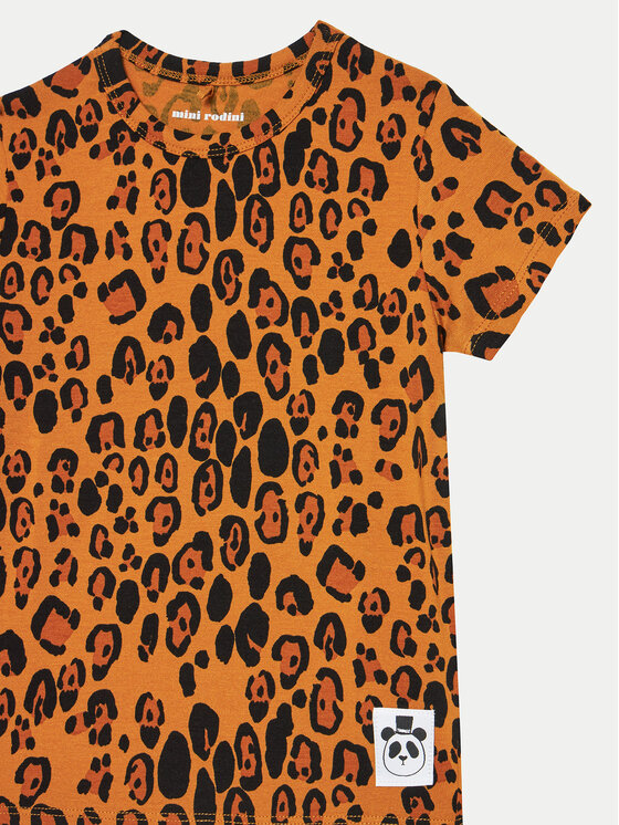 MINI RODINI Mini Rodini T-Shirt Basic Leopard 1000000213 Brązowy Regular Fit