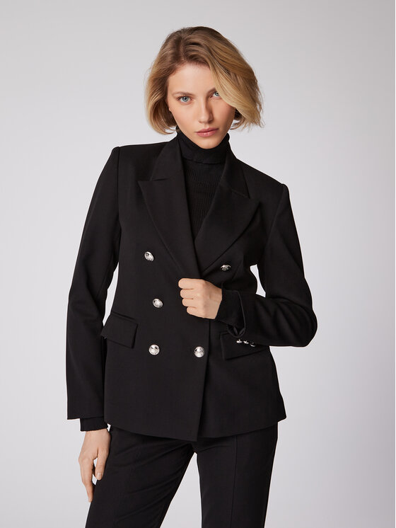 Simple Sacou MKD500-03 Negru Slim Fit
