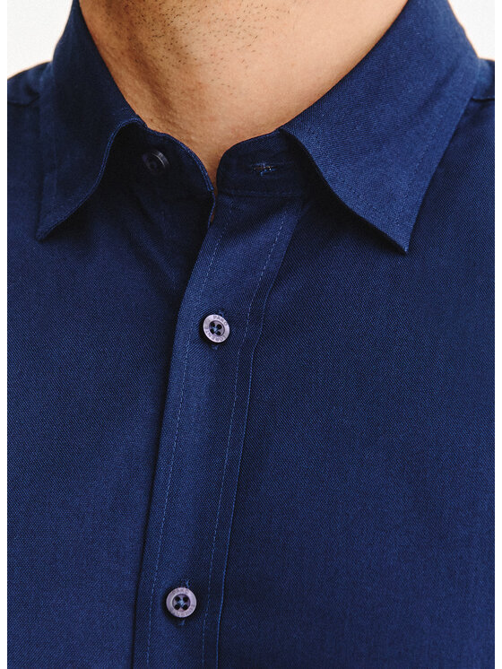 Pako Lorente Pako Lorente Koszula P25WN-1X-053 Granatowy Slim Fit