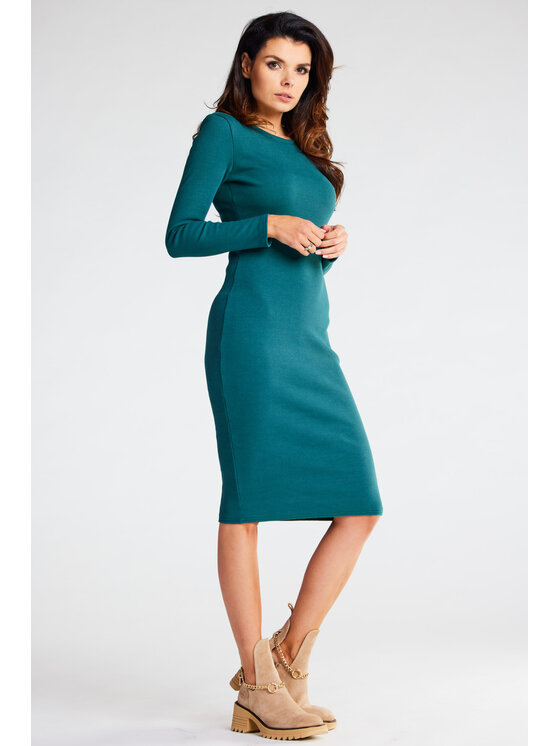 Infinite You Infinite You Vestito di maglia M282 Verde Basic Fit