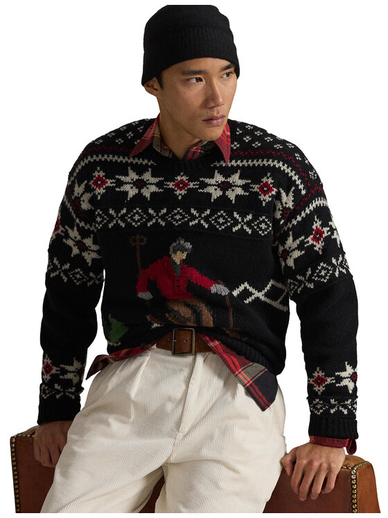Polo Ralph Lauren Polo Ralph Lauren Пуловер 710982259001 Черен Regular Fit