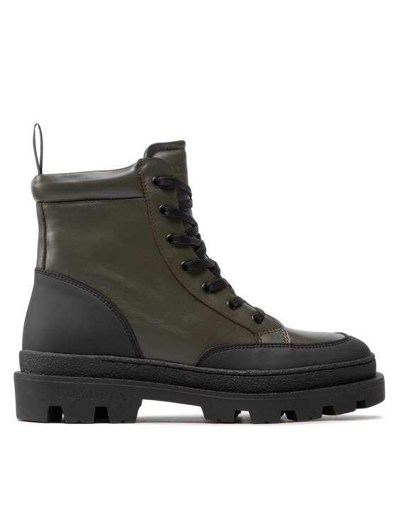 Cizme Les Deux Tanner Mid-Top Leather Sneaker LDM820022 Olive Night/Black