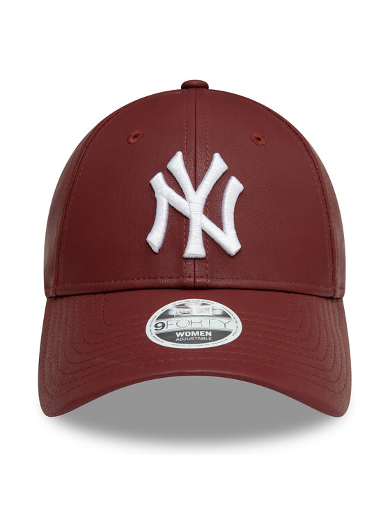 New Era New Era Kšiltovka New York Yankees Crinkled Pu 9Forty 60595395 Bordó