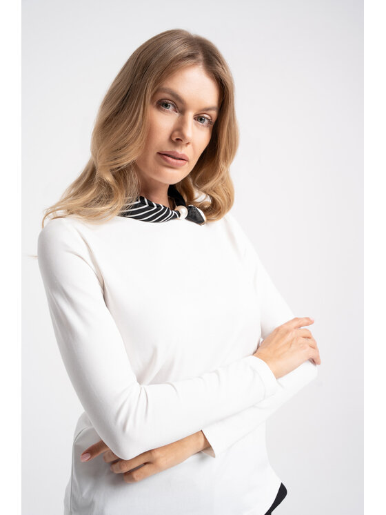CLICK CLICK Bluzka 10-7005 Biały Regular Fit