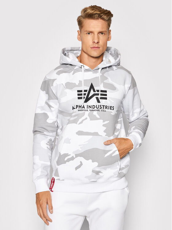 Alpha Industries Džemperis ar kapuci Basic 178312C Pelēks Regular Fit