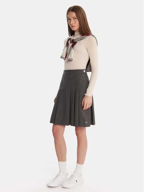 Lacoste Lacoste Спідниця в складку JF5358 Сірий Regular Fit