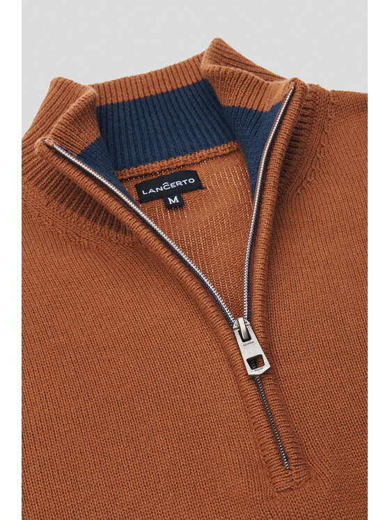 Lancerto Lancerto Sweter Johan SW073224000085 Brązowy Regular Fit