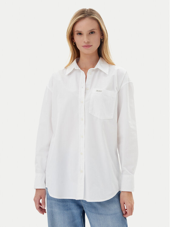 Guess Jeans Guess Jeans Top 165629 Biały Classic Fit