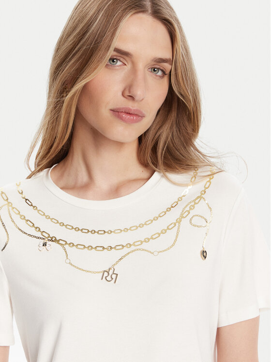 Rinascimento Rinascimento T-krekls CFC0125707003 Balts Regular Fit