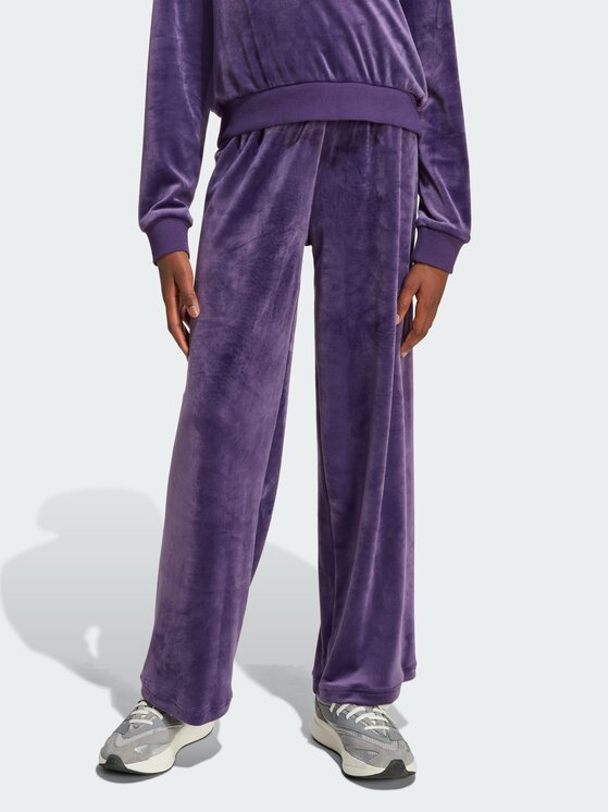 adidas adidas Spodnie materiałowe 154067 Fioletowy Regular Fit