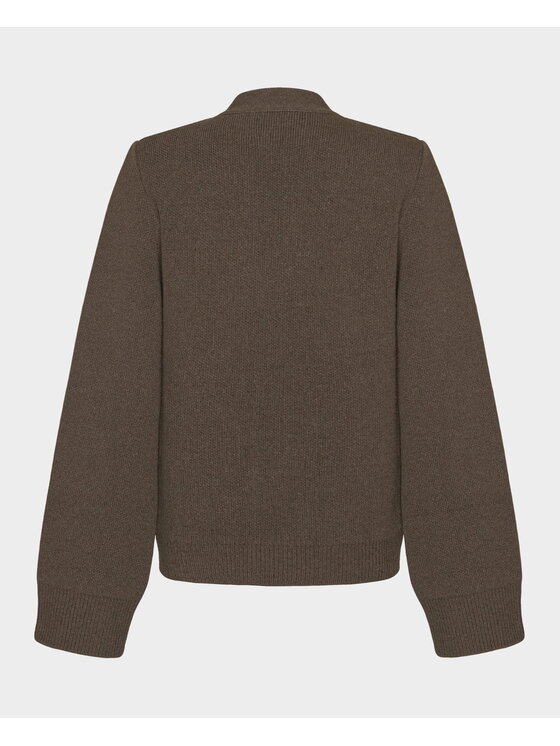 BENU BENU Kardigan Sweter Brązowy Straight Fit