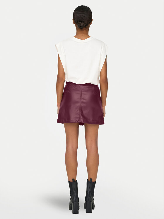 ONLY ONLY Krilo iz umetnega usnja Amazing 15331876 Bordo rdeča Slim Fit