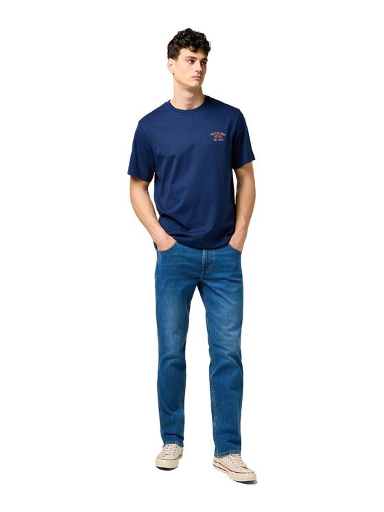 Wrangler Wrangler Jeansy 112371374 Niebieski Straight Leg