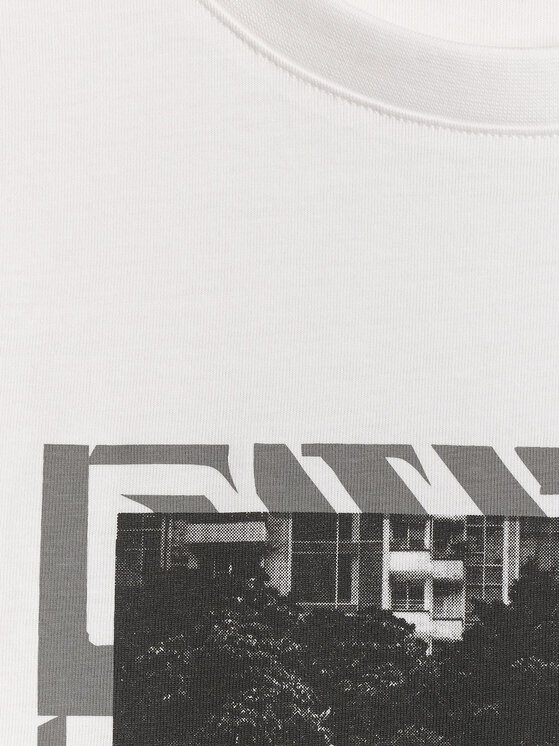 4F 4F T-Shirt FLUID EXPRESSIONS Biały Regular Fit